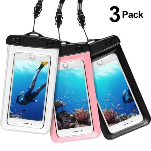 [3 pièces]Pochette étanche,AROYI [Certifiée IPX8] Waterproof Housse Coque Etui pour iPhone,Samsung,Huawei Smartphones et les Autres