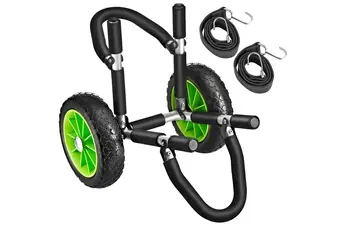 Chariot de transport pour planche de surf pliable noir/vert