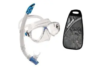 sub s.p.a. marea vip masque et tuba gamma plongée sous-ensemble transparent bleu