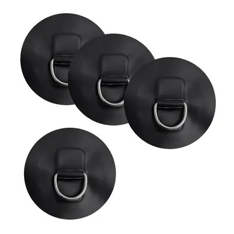 4 Pièces D-anneau Pad Patch Pour Bateau Pneumatique Radeau Dinghy Kayak Noir prerryia
