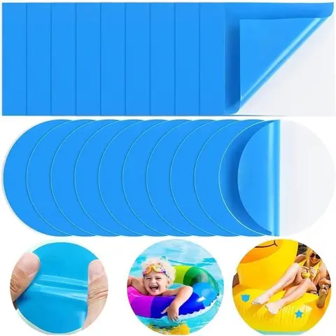 Lot de 20 Rustines Piscine Autocollantes - Kit Réparation Spa Gonflable