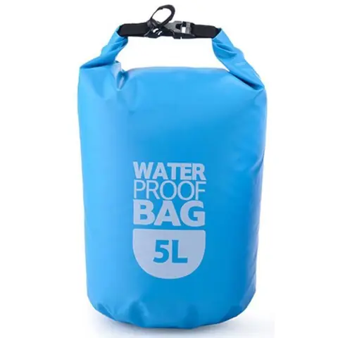 5L Sac Étanche à l'Extérieur Stockage pour Rafting Camping Plage Bleu
