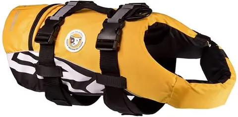 EzyDog Gilet de Sauvetage pour Chien - DFD - Idéal pour la Natation et la Sécurité de votre Chien dans l'eau - Vêtements de Sécurité pour Animaux de Compagnie pour la Natation (XL, Jaune)
