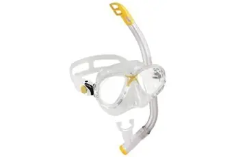 Cressi sub s.p.a. marea vip jr set de masque + tuba plongée enfant transparent jaune