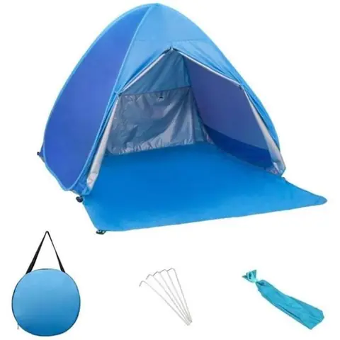 ABRI DE PLAGE - TENTE DE PLAGE Pop Up Tente De Plage Sun Beach Abri Tente Uv Protection Coupe-vent Pour Camping En Plein Air P&e118