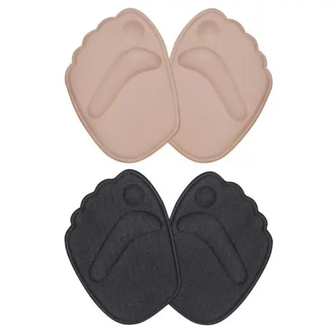 BELLE TECH Coussins Épais De Boule De Pied, 2 Paires De Coussins De Pied Métatarsiens De Gel Antidérapant