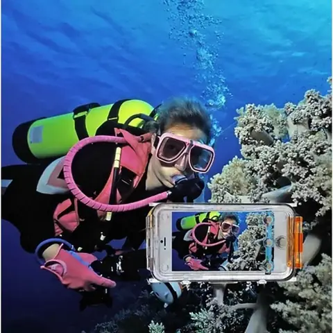 Boitier Housse Caisson Plongée Sous-Marine Etanche à 40m pour iPhone 6plus 6s à 5.5 pouces