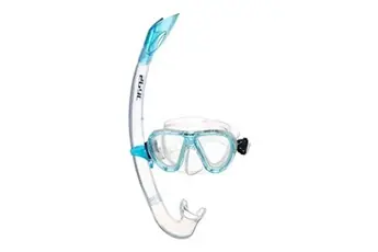Masque et Tuba de plongee Bella - Enfant - Bleu turquoise