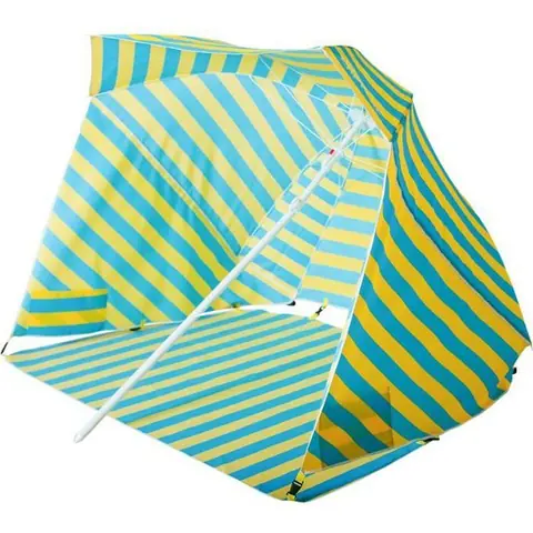 Capture "DualBeach" Parasol & Abri de Plage, 2 en 1, "Zenith-200", idéal pour la plage, parasol classique, ou abri avec parois, …