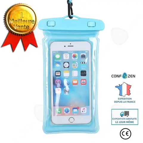 CONFO® Sac étanche pour téléphone portable en PVC sac gonflable épaissi natation rafting étui étanche pour téléphone portable sac ét