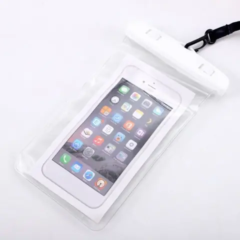 couleur blanche -Sacs étanches pour téléphone portable avec sangle,sac de protection,pochette sèche,housse de protection,sacs de