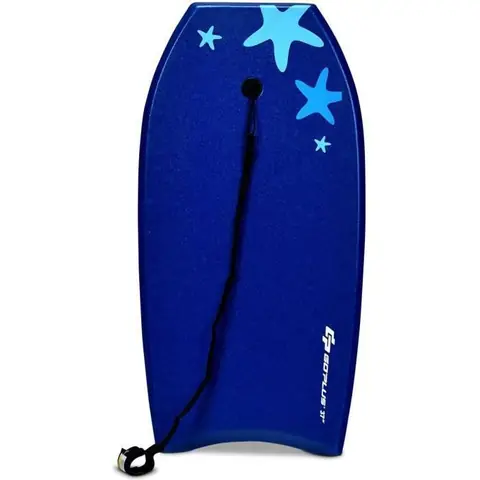 DREAMADE Bodyboard Planche de Surf 41” en XPE et HDPE avec Corde de Pied 90CM,104X51,5X6CM,pour Adultes,Motif Etoile de Mer
