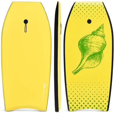 GOPLUS 41’’Bodyboard Planche de Surf à Vagues Bodyboard 105cm Léger et Résistant,Planche à Vagues,Convient aux 14ans+,Motif Conque