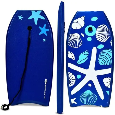 GOPLUS Bodyboard,Planche à Vagues Bodyboard 105cm,Léger et Résistant,Planche Idéale pour Surfer Les Vagues,Modèle d'étoile de mer