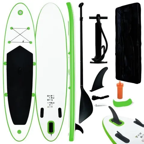 HELLO SHOP Ensemble de planches SUP gonflables Vert et blanc Style Essentiel®RLVKUQ®