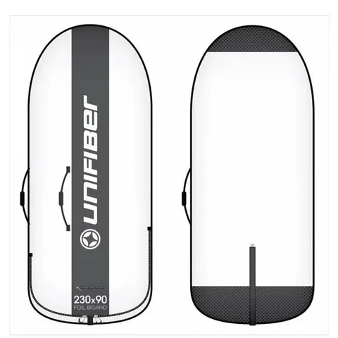 Housse Windsurf et Wingfoil Boardbag UNIFIBER Pro Luxury Foil 145x65 Blanc