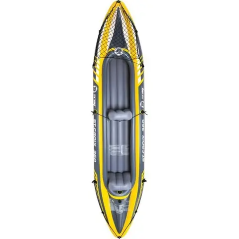 Kayak gonflable Ste Croix 2 personnes - Zray - 350x78x52cm - PVC - Poids 9.8kg - 3 chambres air - avec 2 sièges et 2 pagaies