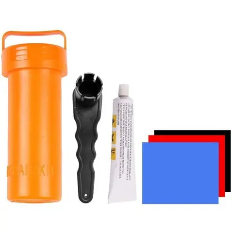 Kit de réparation de correction de PVC de kayak,avec patchs en PVC et colle pour gonflables Kit de réparation de stand-up paddle