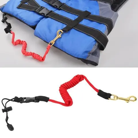 NEUF Laisse de pagaie de bateau de kayak de sécurité corde de longe élastique pour bateau à rames corde à nouer -CYA