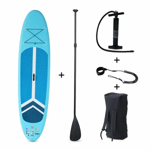 Pack stand up paddle gonflable Julio 9'3'' avec pompe haute pression simple action, pagaie, leash et sac de rangement inclus