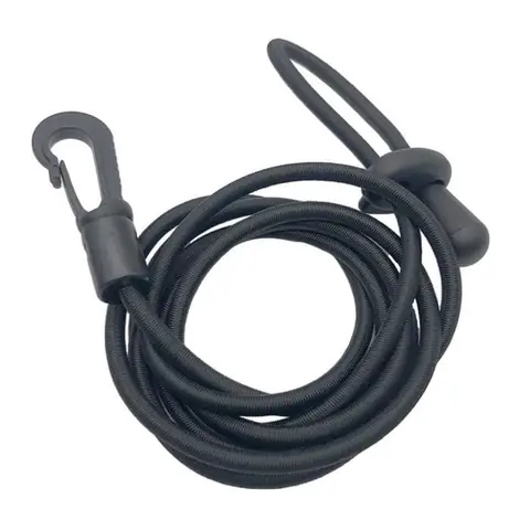 Paddle Leash, Cordes Elastiques Réglables en Kayak Safety Rod ,Leash Canne à Pêche ,Laisse Paddle avec Mousqueton pour Noir