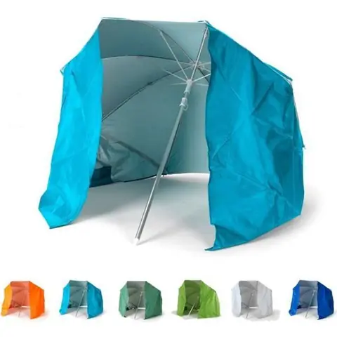 Parasol de plage pliable portable léger aluminium tente 160 cm Piuma, Couleur: Turquoise