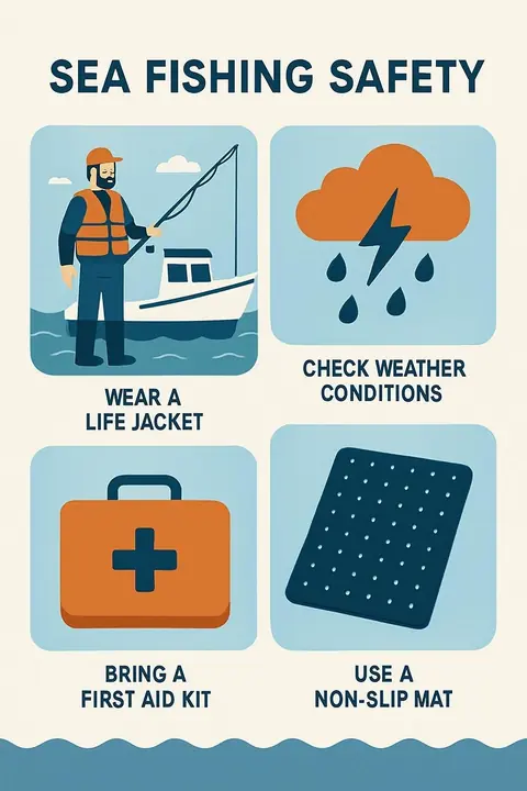Pêcher en mer en toute sécurité : équipements obligatoires et bonnes pratiques