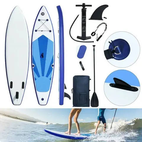 Planche à pagaie Gonflable 12,6'x30''x6'' Planche à pagaie Ultra-légère avec Accessoires Sup gonflables etc