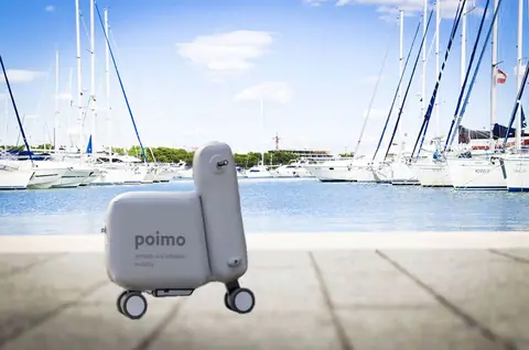 Poimo, le premier vélo électrique gonflable qui peut être rangé dans un casier