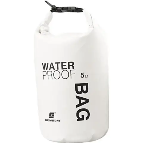 Sac Etanche Poche pour Camping Nautique Kayak Pêche Rafting Canoë-Kayak (Blanc, 5L)