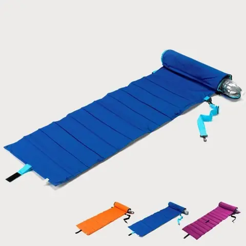 Serviette de plage matelas rembourrée thermique Staifresco, Couleur: Bleu