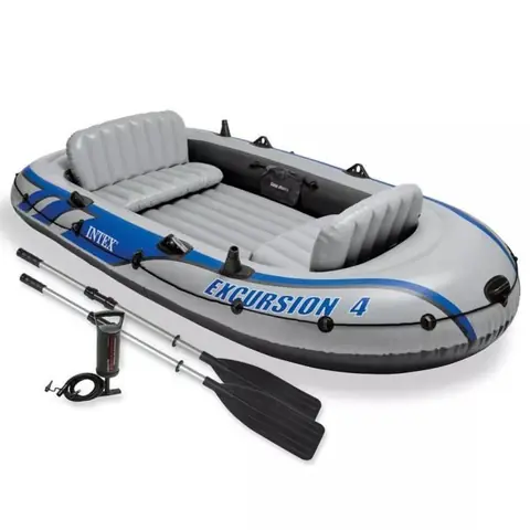 Set bateau gonflable avec rames + pompe Excursion 4 Intex 68324NP