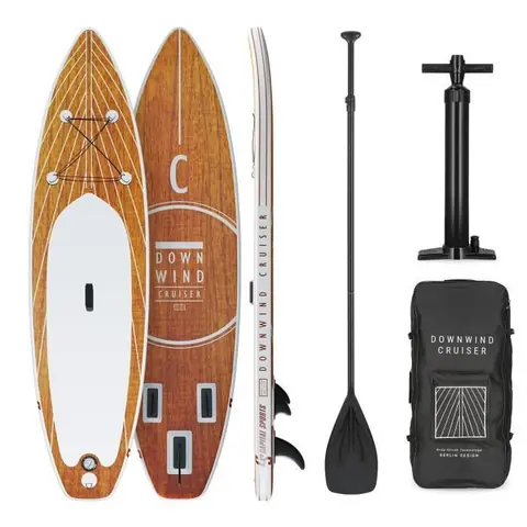 Stand up paddle - CAPITAL SPORTS Downwind Cruiser 9.8 - Planche gonflable - 305 x 77 x 10 cm - 100% PVC - Marron