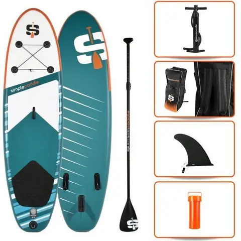 Stand up Paddle Gonflable 9'2 - XS 9'2" 30'' 5'' (278 x 76 x 13 cm) - Pack complet avec Pompe, Pagaie, Leash et Sac de transport