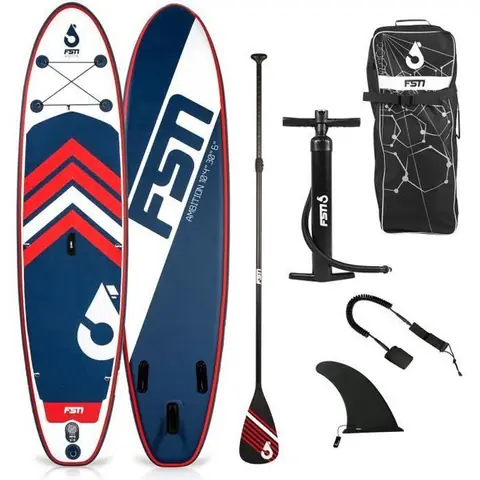 Stand up Paddle Gonflable AMBITION 10'4 - 317 x 76 x 15 cm - Pack complet avec Pompe, Pagaie, Leash et Sac de transport