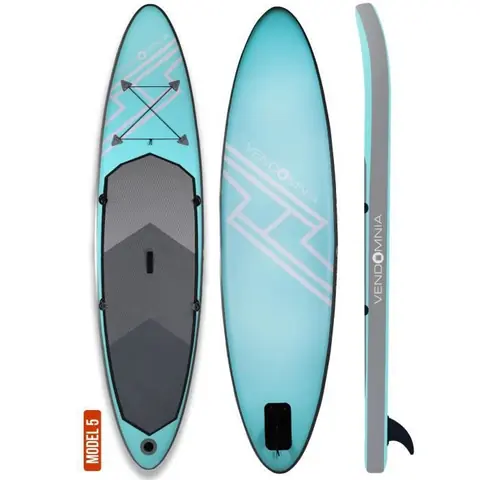 Stand up paddle gonflable-bleu, 320 cm, charge max 130 kg, sup board pour deboutants et professionnels