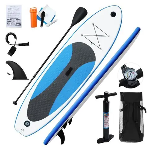 Stand up paddle gonflable Planche de surf -300 x 76 x 10cm portable Ensemble de planches SUP gonflables