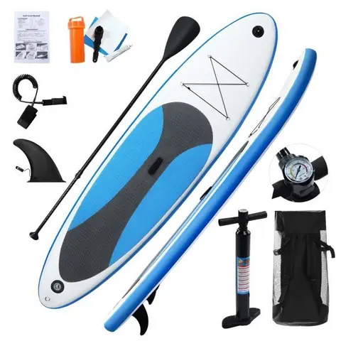 Stand up paddle gonflable Planche de surf -320 x 76 x 10cm portable Ensemble de planches SUP gonflables