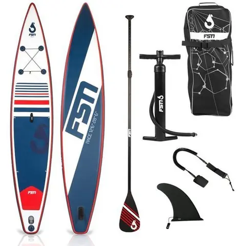 Stand up Paddle Gonflable RACE 12'6 - 384 x 71 x 15 cm - Pack complet avec Pompe, Pagaie, Leash et Sac de transport