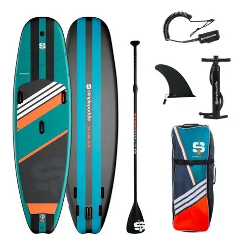 Stand up Paddle Gonflable SLADE 8'8 30'' 5'' (264 x 76 x 13 cm) - Pack complet avec Pompe, Pagaie, Leash et Sac de transport
