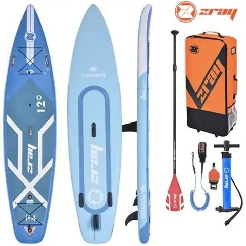 Stand Up Paddle gonflable ZRAY Fury F4 Epic 12' - 365x84x15cm Pack complet - Double Couche Double Chambre/option Wind