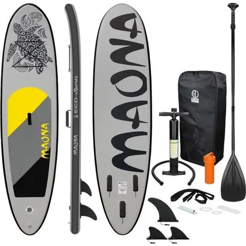 Stand up paddle surfing SUP Maona planche de surf gonflable gris 120 kg 308 cm