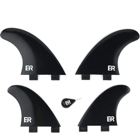 Surf - Limics24 - Riders Kit Fcs/Future Quad Fin Noir Avec Key (Taille G5 Medium)