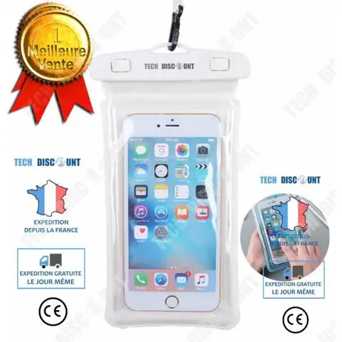 TD® pochette smartphone portable waterproof étanche coque imperméable boutons intégrés photos plongée sous marine Iphone Android