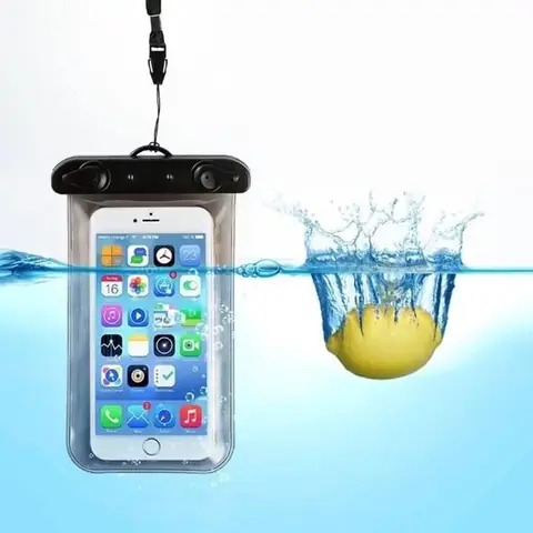 TD® Sac étanche de plongée smartphone clé cartes garder au sec eau idéal piscine spa lanière modèle waterproof couleur transparent