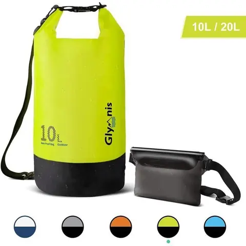 Vert 10L Sac Étanche Sac Imperméable Dry Bag pour activités et Sports Nautiques de Plein air Natation Pêche Kayak Pochette Étanche