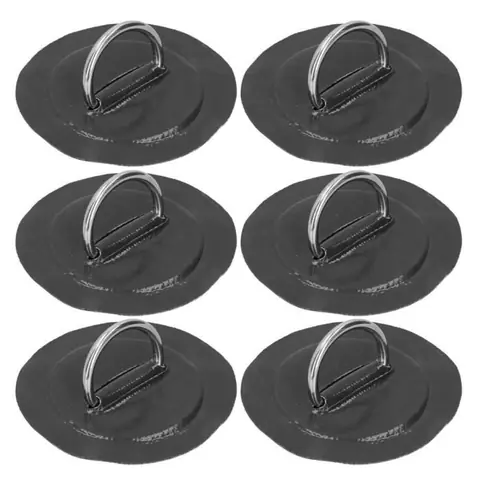 VINGVO Patch d'anneau en D pour bateau gonflable 6pcs bateau gonflable Kayak D-Ring Pad Patch boucle fixe marine avec cordon