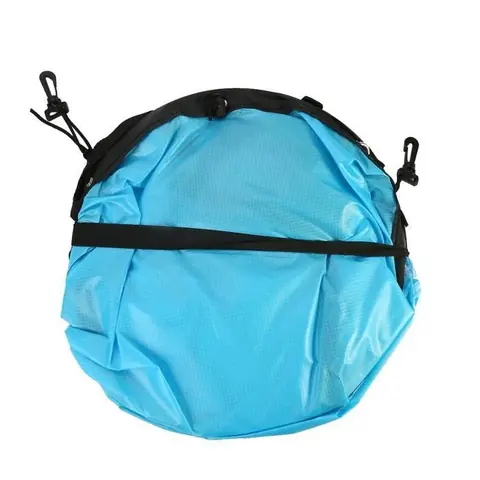 Voile de kayak pliable de 108 cm au portant avec fenêtre transparente et sac de rangement (bleu)-REN