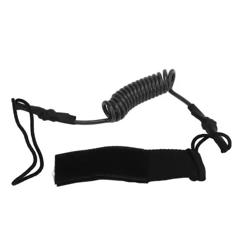 Zerone laisse de planche à pagaie Kayak Oar Safety Rope Durable Force réglable Paddle Board Accessoires pour Anti Lost (Noir)
