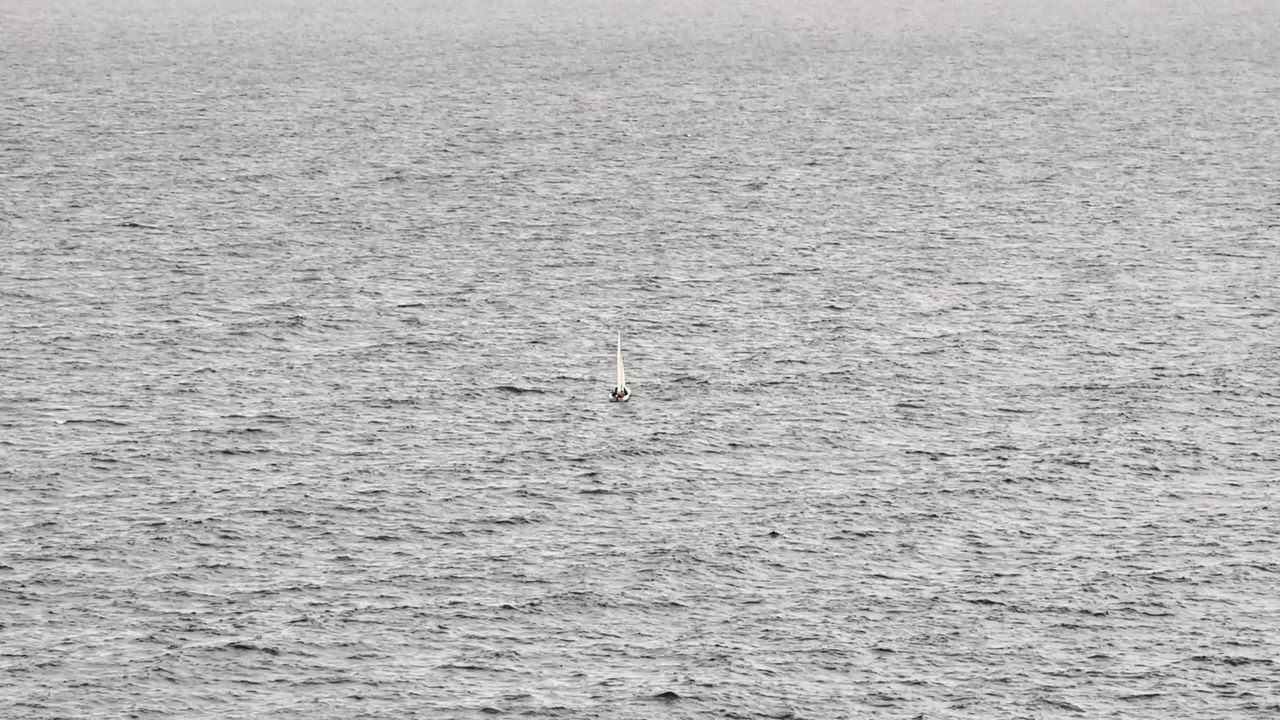 Trimaran ULTIM en pleine vitesse dans la rade de Lorient, voile gonflée, lumière dorée du soir.